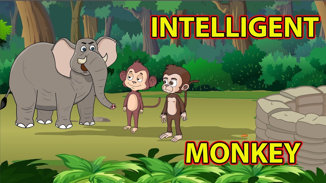 Intelligent Monkey | English Moral Story | Aqib Malhi English | English Cartoon | English Story