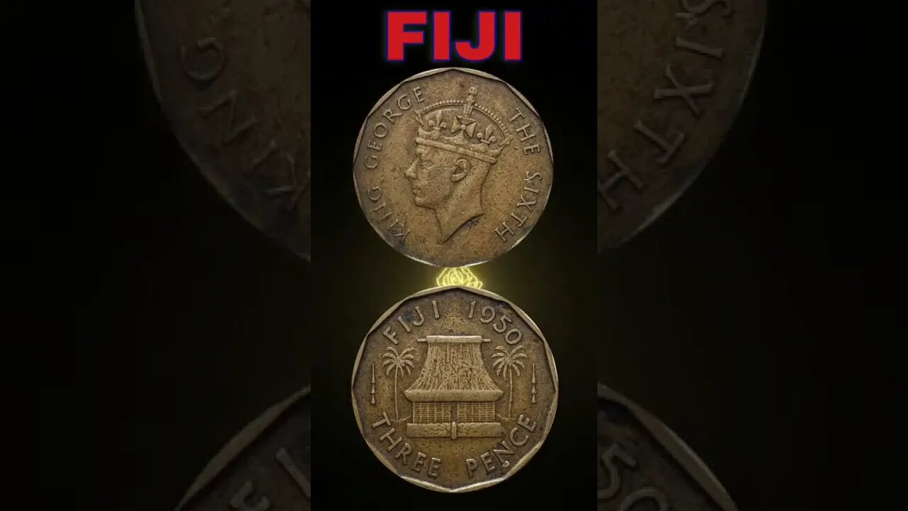 FiJi 3 Pence 1950.#shorts #coinnotesz