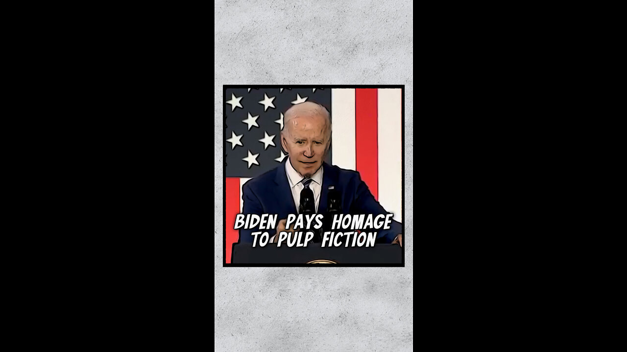 Biden Pays Homage To Pulp Fiction