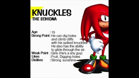Knuckles is an introvert