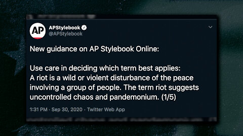 AP Style Guide Finds Term "Riot" Offensive, Prefers Use of "Unrest" To Describe Violent In Streets