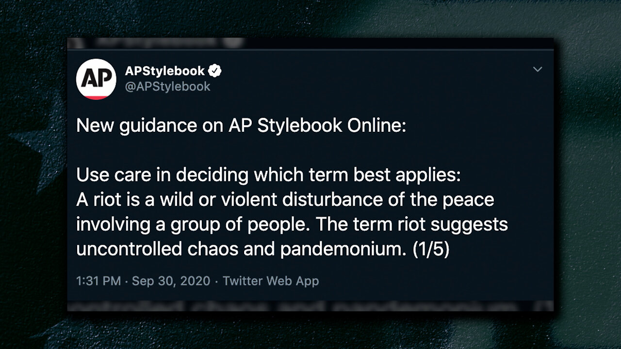 AP Style Guide Finds Term "Riot" Offensive, Prefers Use of "Unrest" To Describe Violent In Streets