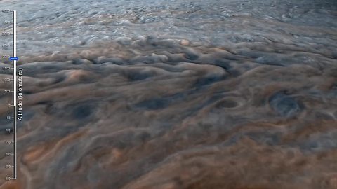 NASA's simulated flight takes you right into Jupiter's Great Red Spot