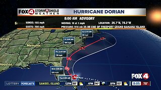 Hurricane Dorian update: 8am Monday