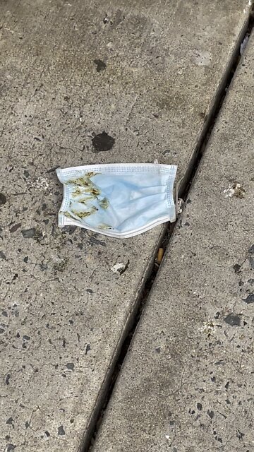 Someone used this mask to wipe their 4ss in nyc