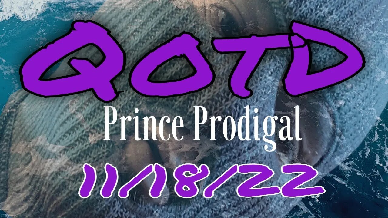Quote of the Day 11/18/22 #qotd #motivationalquotes #princeprodigal