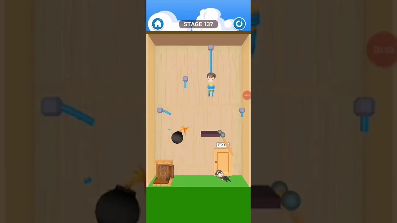 rescue cut rope puzzle 😎 #shorts