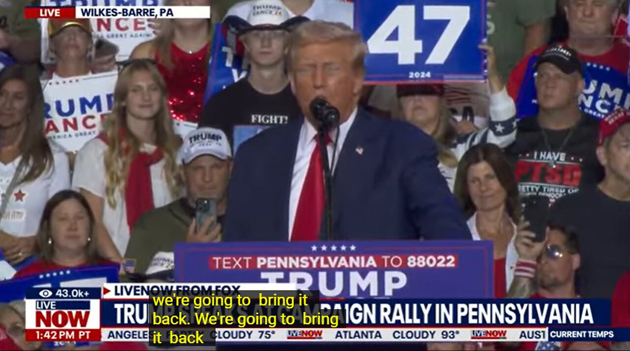 FULL SPEECH Trump rallies in battleground state of Pennsylvania