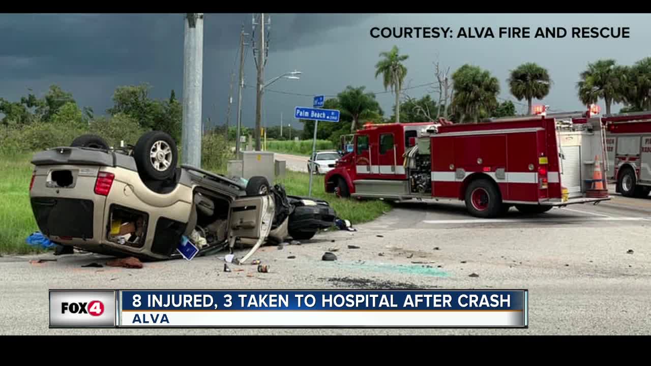 8 injured in serious crash on State Road 80 Tuesday