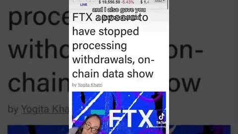 BREAKING FTX HALTED WITHDRAWALS (Bitcoin $19,000)