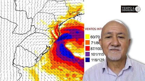 Região Sul e Sudeste enfrenta ventos intensos, enquanto Rio Grande do Sul registra chuva fraca