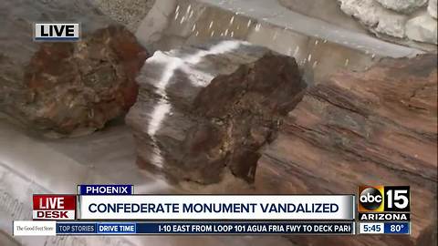 Phoenix Confederate monument vandalized