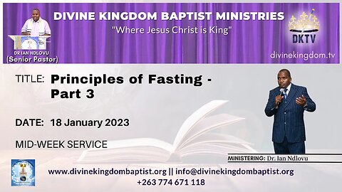 Principles of Fasting - Part 3 (18/01/23)