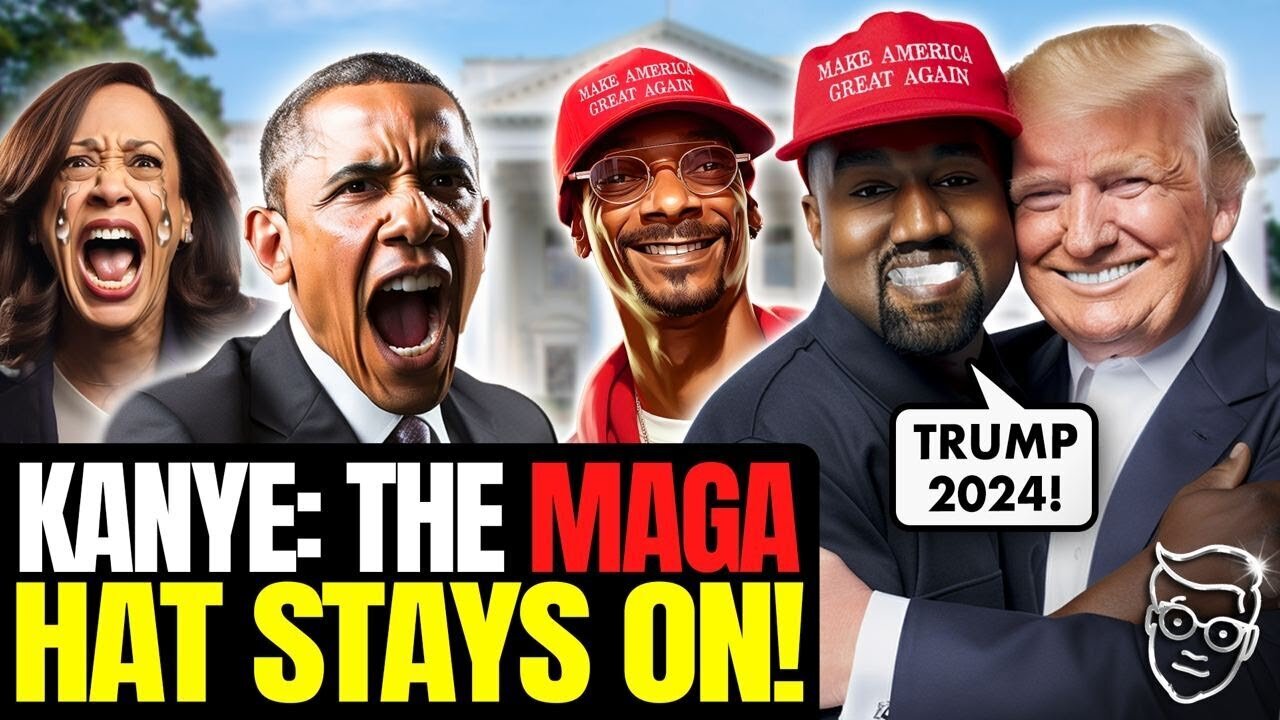 KANYE: 'THE MAGA HAT STAYS ON! TRUMP ALL-DAY!' RAPPERS BAIL ON BIDEN | LIBS IN PANIC MELTDOWN 🔥