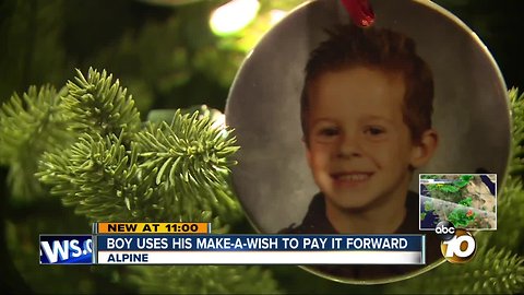 Boy uses his Make-A-Wish to pay it forward