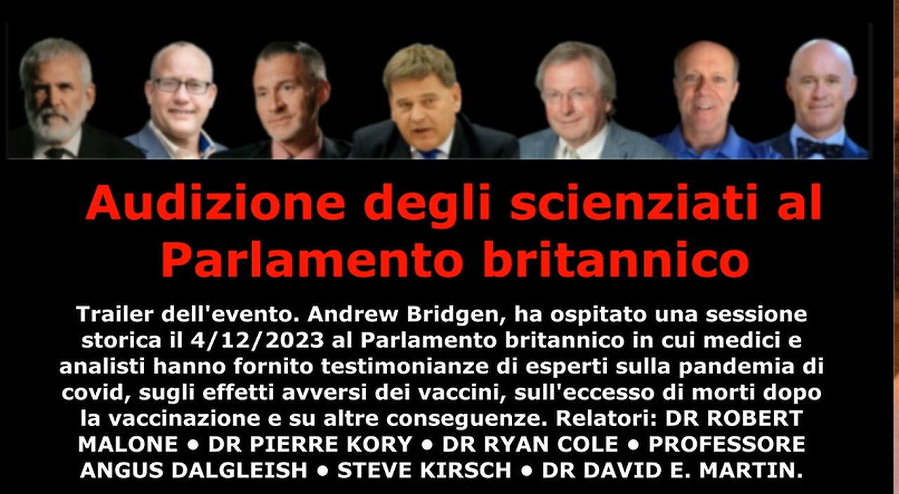 Audizione degli scienziati al Parlamento britannico