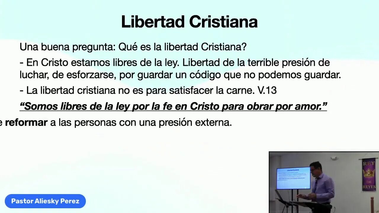 2023.08.20 - Escuela Dominical - Estudio de Galatas, Pte 12 - Pastor Aliesky Perez