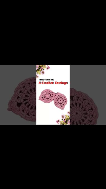 How To Crochet A Leaf Earrings #shorts