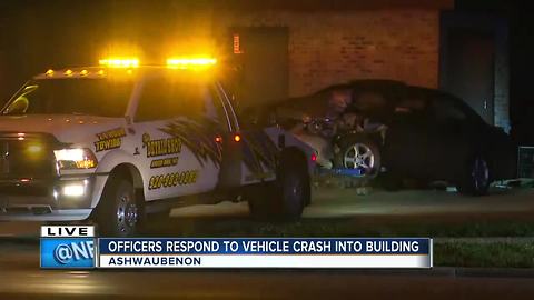 Crash into AT&T substation in Ashwaubenon