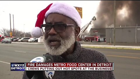 Fire damages Metro Food Center in Detroit on Christmas Eve