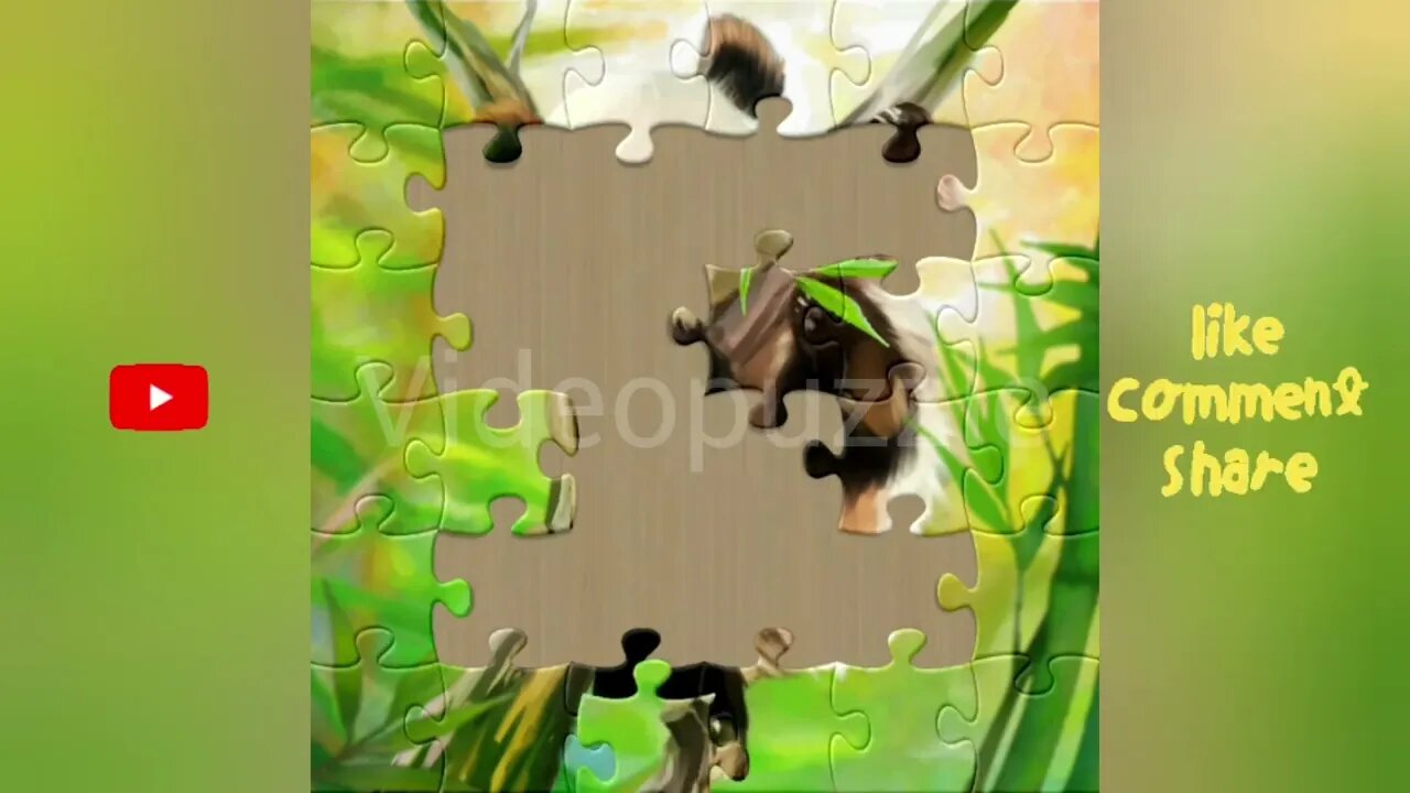 Panda Playing in Bamboo #Videos #Puzzle #Anime #Animation #Shorts