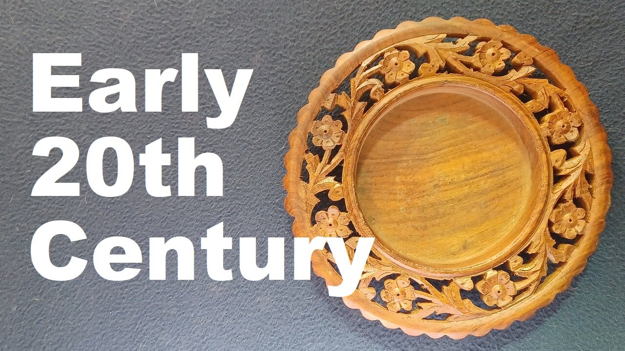 CURIOS for the CURIOUS 168: Carved wood display stand: for bowl, vase, centerpiece.