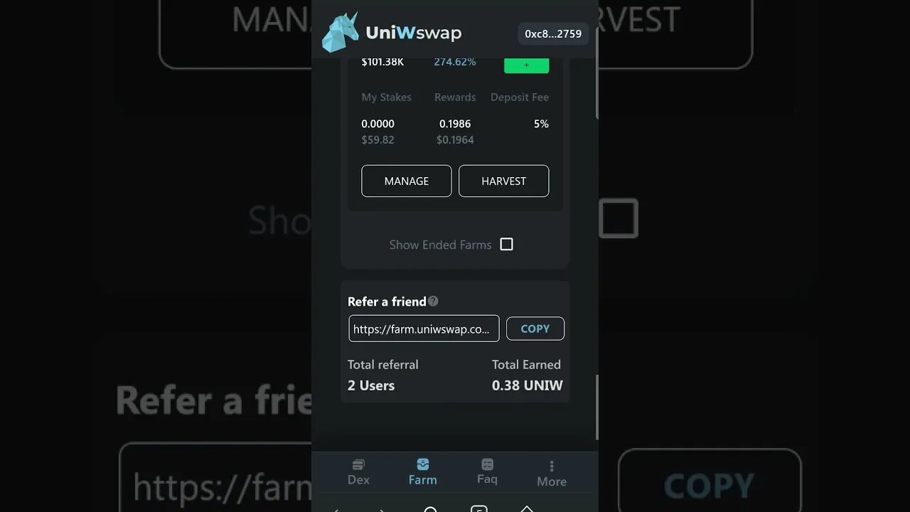 PROVA DE PAGAMENTO UNIWSWAP ETHW