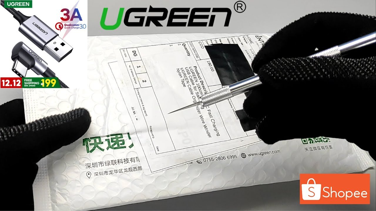 UGREEN USB Type C Fast Charging Cable - Unboxing (Shopee PH)