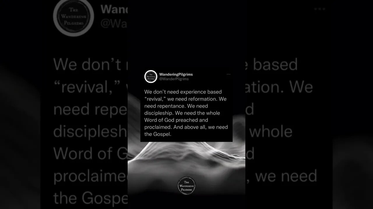 We don’t need revival, we need the Gospel & reformation. #shorts #revival #reformed #reformation