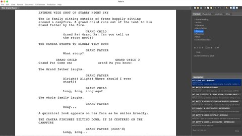 Working on Grand Race script 4
