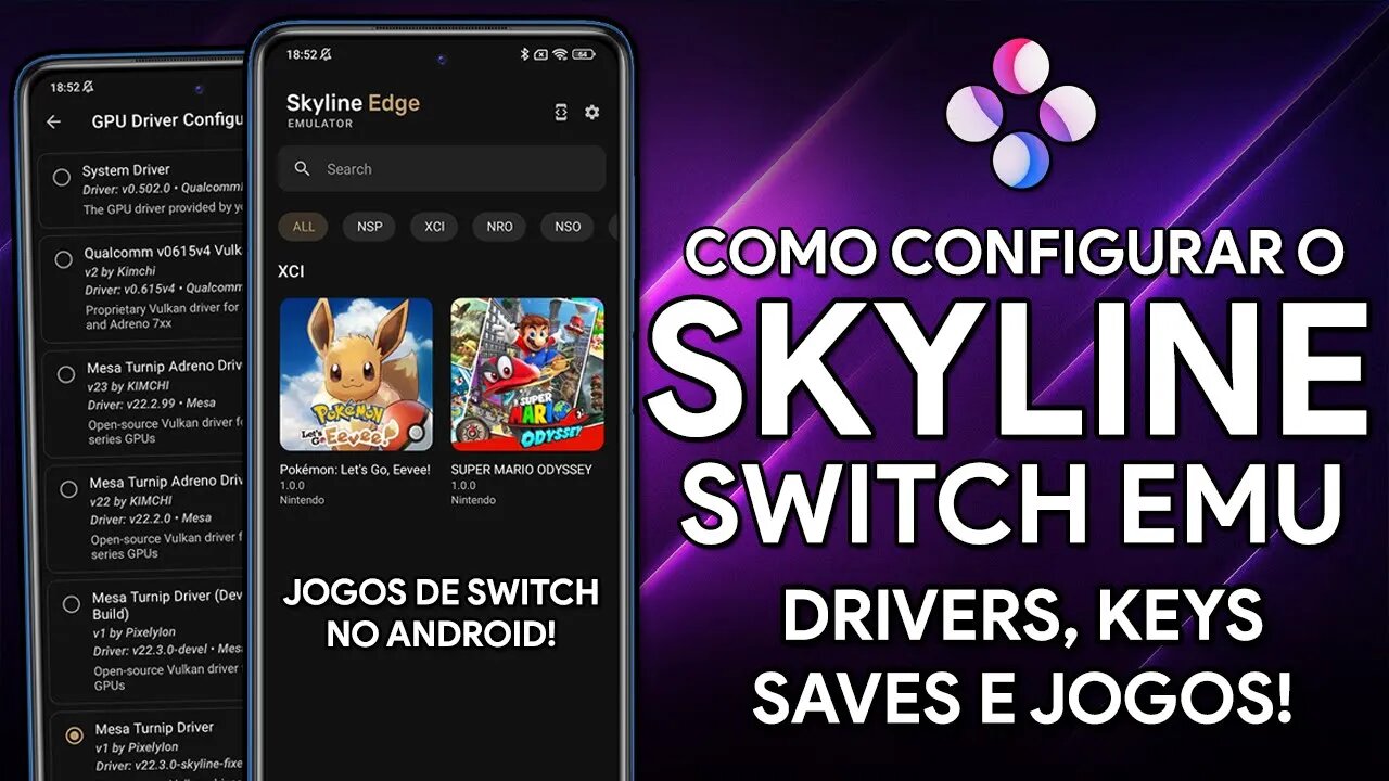 Como Configurar o SKYLINE! | SWITCH no Android | Configuração Completa