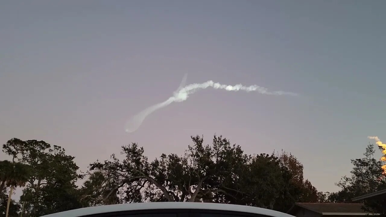 Space X Falcon Heavy seen from Daytona Beach Fl. January 15 2023 #falconheavy #spacex #railfanrob