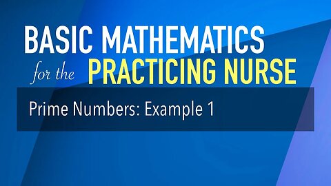 Prime Numbers: Example 1