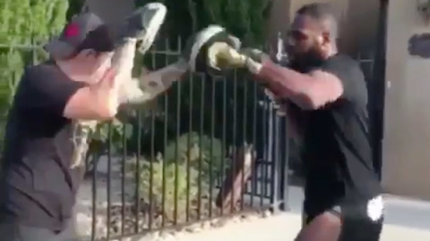 Jon Jones Trains for UFC Comeback in His Driveway