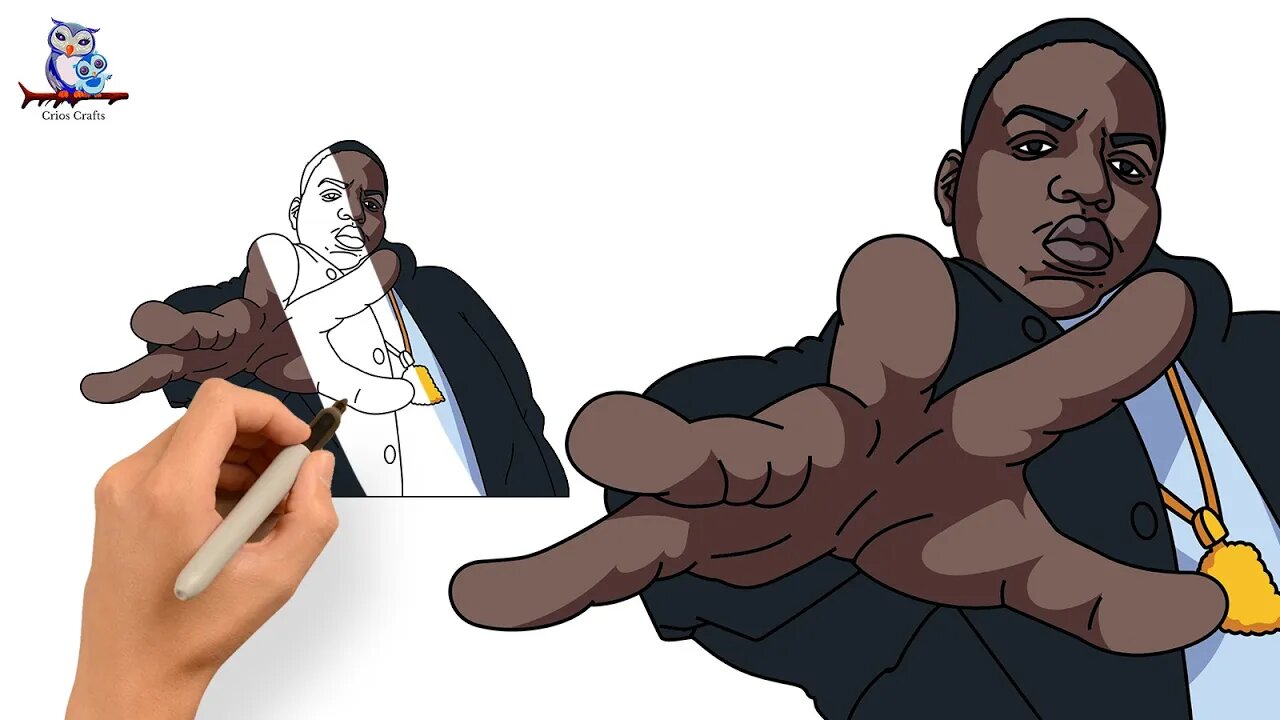 How to Draw Biggie Smalls - Step by Step