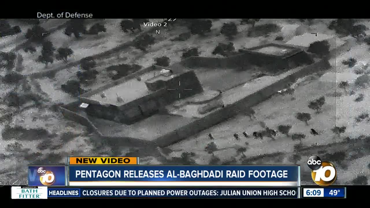 Pentagon releases Al-Baghdadi raid footage