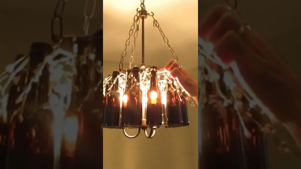 💡 Empty Beer Bottle Chandelier #bottlecraft #short