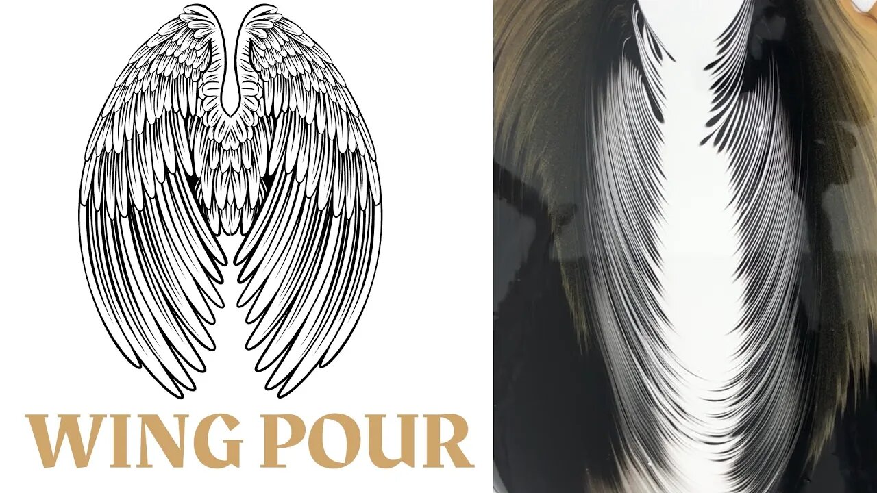 Angel Wing Pour Painting - Experiment with Angel Wings Acrylic Painting Tutorial