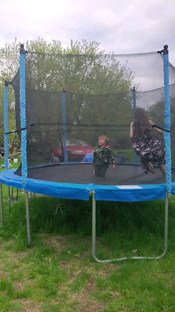Fun on the trampoline
