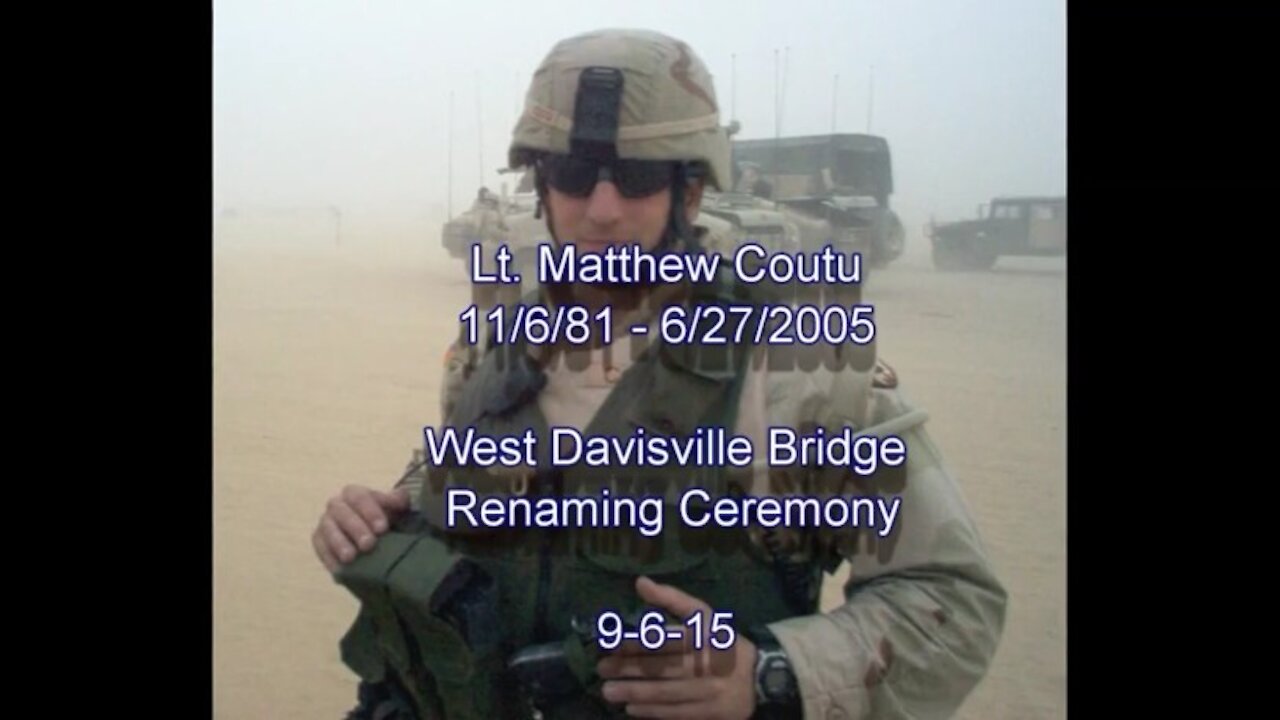 2nd Lt. Matthew S. Coutu Bridge Renaming Ceremony North Kingstown, RI | The Washington Pundit