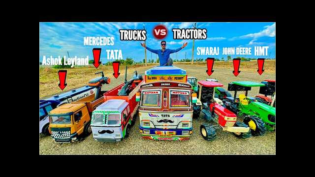 RC Most Powerfull Trucks Vs RC Tractors Testing - Chatpat toy TV