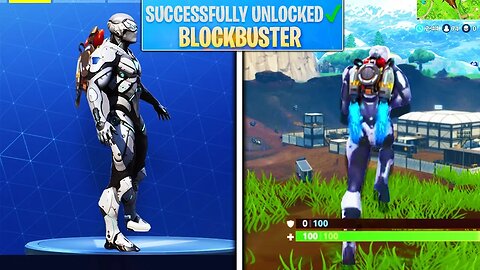 NEW "Blockbuster" SKIN UNLOCKED! Blockbuster Skin GAMEPLAY! Fortnite Blockbuster Challenges Season 4