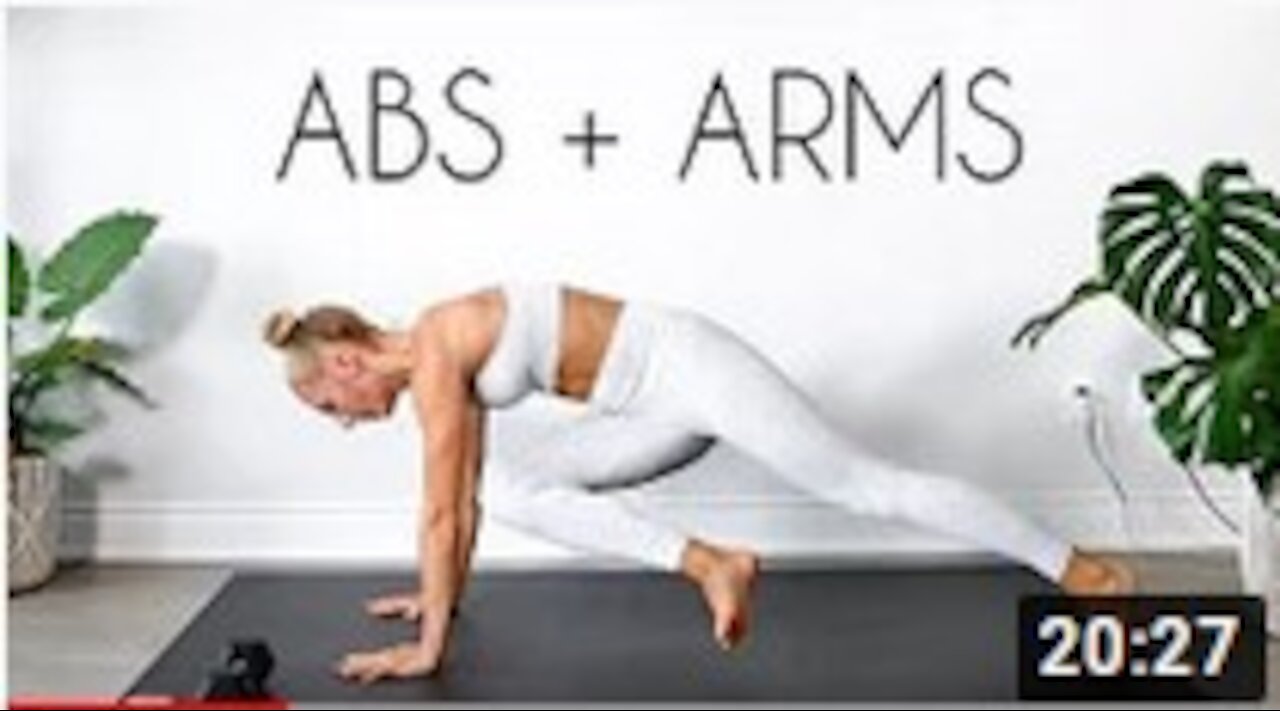 15 min FLAT ABS + TONED ARMS Workout (At Home + Apartment Friendly)