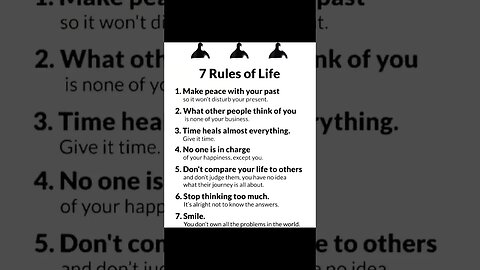 7 Rules of Life #success #money