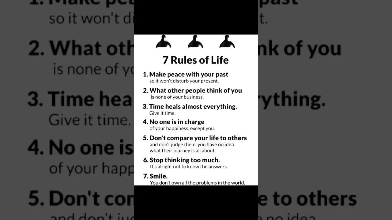 7 Rules of Life #success #money