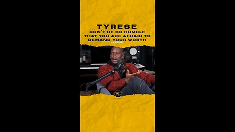 #tyrese Don’t be so humble that you are afraid to demand your worth. 🎥 @RnBMoneyPodcast