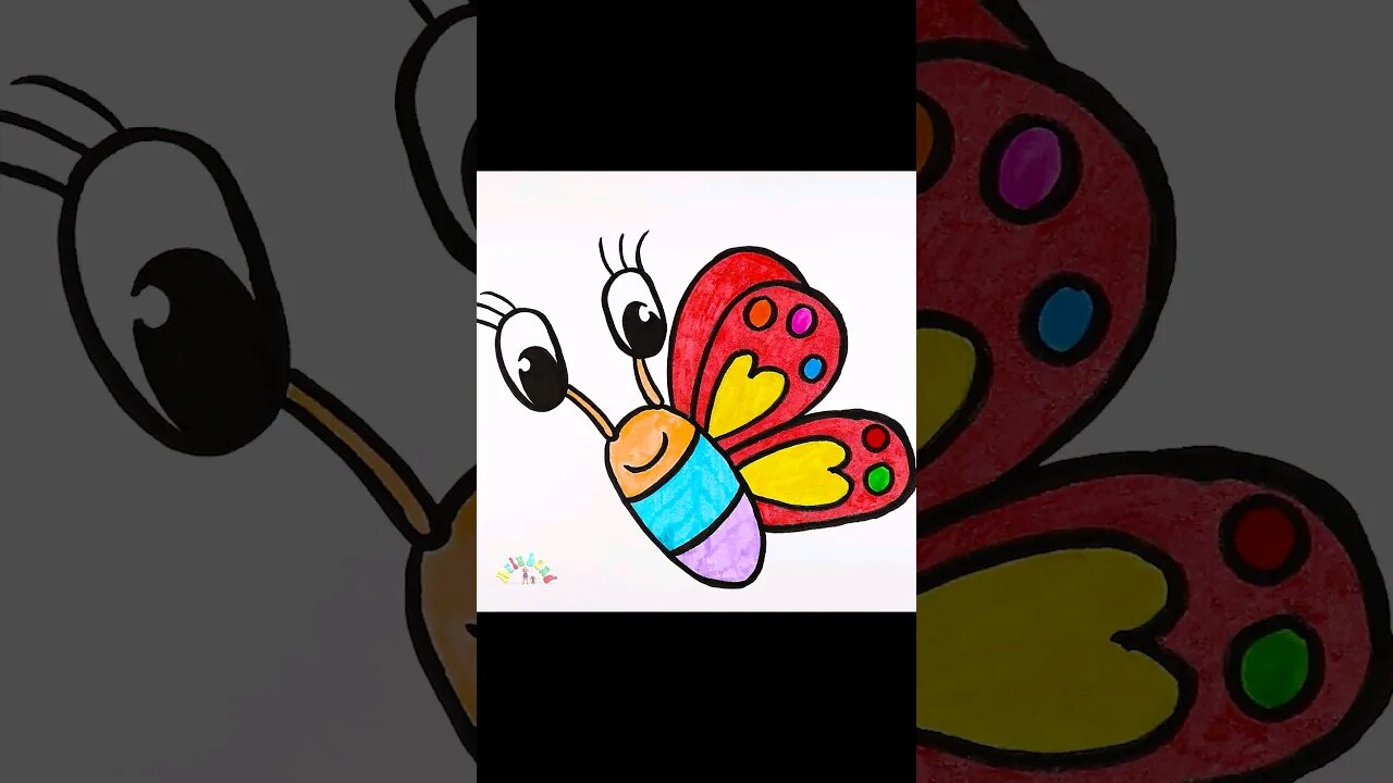 Drawing and Coloring a Butterfly 🦋!