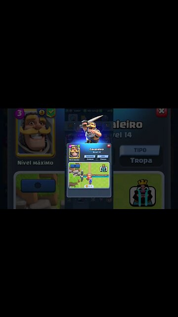 CLASH ROYALE - CAVALEIRO NÍVEL 14 #shorts #clashroyale #clashroyal