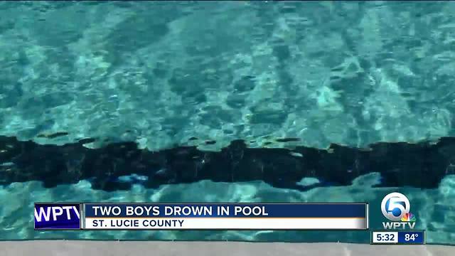 Two children drown in family pool