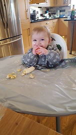 Baby LOVES her food!